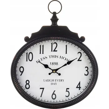 Hodiny Nástěnné hodiny černé 31 cm loft kovové