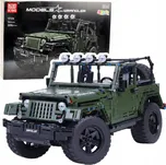 Stavební Stavebnice Terénní auto Zelené khaki 207 8 dílů