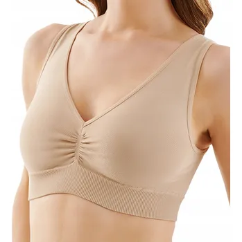 Podprsenka Gabriella Shape Code 1204 béžový fitness top S/M Bezešvá podprsenka