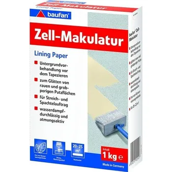 Zahradní dekorace Baufan Zell krycí papír pro vyhlazení drsných omítkových povrchů - 1 kg | Propustný pro vodní páru,