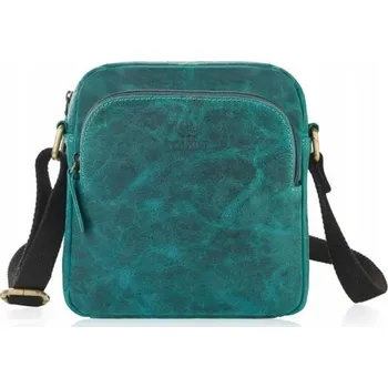 Paolo Peruzzi kabelka přes rameno z pravé kůže zelená