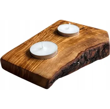 Svícen Svícen z olivového dřeva na čajovou svíčku S2