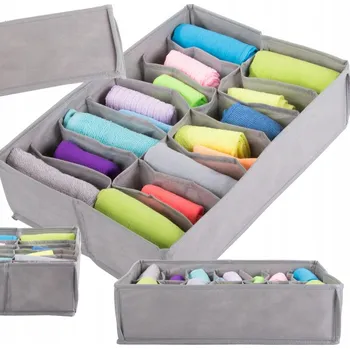 Úložný box ORGANIZÉR NA SPODNÍ PRÁDLO A PONOŽKY DO ZÁSUVKY SKŘÍNĚ, 14 PŘIHRÁDEK, ÚLOŽNÝ BOX