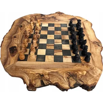 Šachy Ručně vyřezávané šachy z olivového dřeva CHESS44