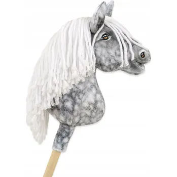 Hobby horsing Hobby Horse Malý koník na tyči Premium - bělouš s jablečným vzorem a bílou hřívou A4