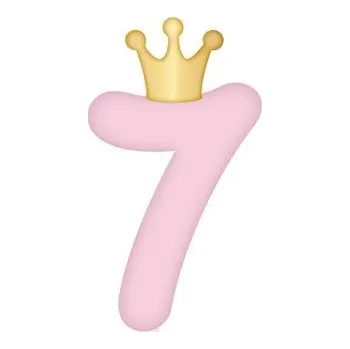 Party dekorace Svíčka dortová světle růžová s korunkou číslo 7