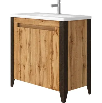 Koupelnový nábytek Lavedo Queen 90 Wotan Oak koupelnová skříňka s umyvadlem, QN-90_2