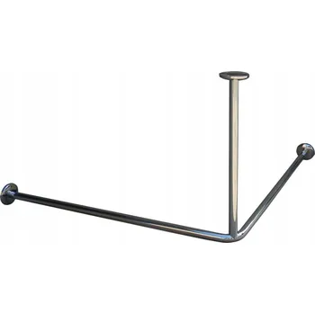 Tyč na sprchový závěs Rohová sprchová tyč ProGrip 90-90 x 25 mm bílá