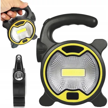 VÝKONNÁ DÍLENSKÁ LAMPA LED COB S DRŽÁKEM HALOGEN NA BATERIE