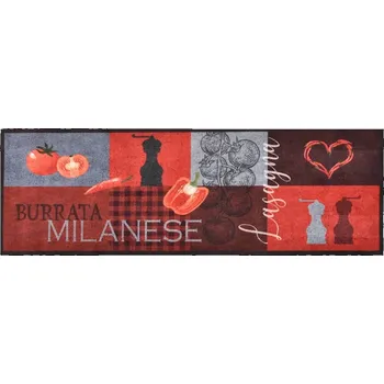 vidaXL Kuchyňský koberec omyvatelný 45 x 150 cm samet [136549] Barva: rajče 1