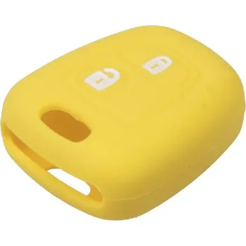 Autodoplněk Silikonový obal pro klíč Peugeot, Citroën, 2-tlačítkový, žlutý