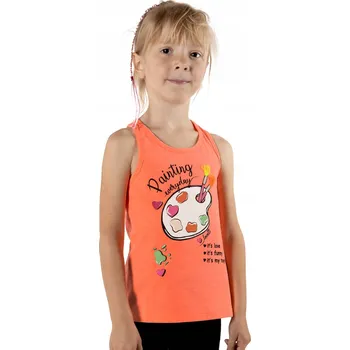 Podprsenka Dívčí bavlněné tílko boxerka s 3D aplikací, velikost 134-140 YOCLUB