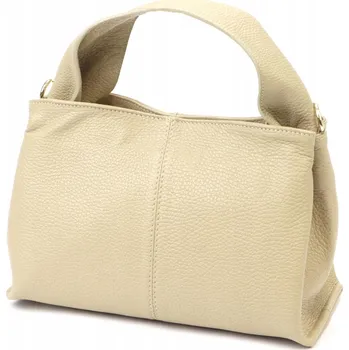 Kabelka LUKA kabelka z pravé kůže béžová