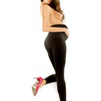 Dámské legíny Lores těhotenské legíny dlouhé polyamidové černé velikost S/M