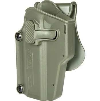 Opaskové polymerové univerzální pouzdro Per-Fit pro leváky - olivové OD, Amomax