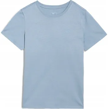 4F Dívčí tričko hladké 4FJWAW25TTSHF2397-34S Světle modré 122 cm.
