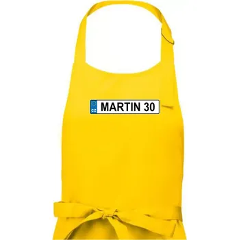 Kuchyňská zástěra SPZ Martin 30 - Pánská zástěra na vaření - Univerzální velikost ( Žlutá )