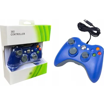 Gamepad Drátový ovladač pro konzoli Microsoft Xbox 360 modrý
