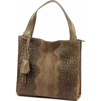 Kabelka Vera Pelle kabelka z pravé kůže hnědá