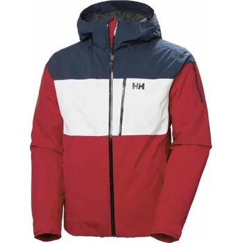 Pánská lyžařská bunda Helly Hansen GRAVITY JACKET S Červená, Bílá, Tmavě modrá