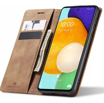 Pouzdro na mobilní telefon Flipové pouzdro Spacecase pro Samsung Galaxy A53 5G hnědé