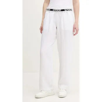 Dámské kalhoty Lněné kalhoty Superdry W7011182A.04C béžová 01X, vel. S