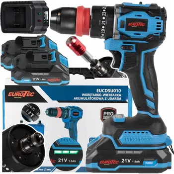 Aku Šroubovák Eurotec s akumulátorovým napájením 21 V EUCDSU010_ELEKTRO-SELL