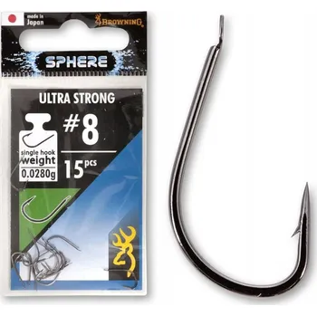 Rybářský háček HÁČKY BROWNING SPHERE ULTRA STRONG 15ks - Velikost 18