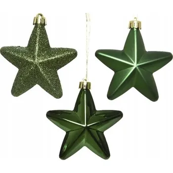 Vánoční dekorace Sady hvězd 8 cm 6 ks
