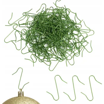 Vánoční ozdoba Springos CA1456 háčky na vánoční stromek zelené 150 ks 