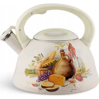 Varná konvice Tradiční ocelová smaltovaná Konvice Zilner 3 l béžová, vícebarevná