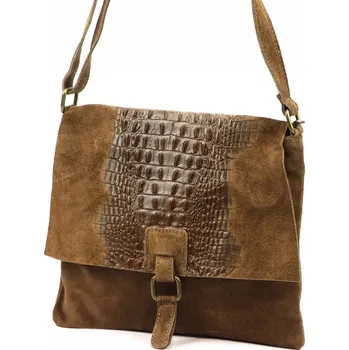 Kabelka Vera Pelle kabelka kožená kabelka přes rameno z pravé kůže hnědá