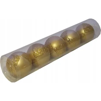 Vánoční dekorace Vánoční Baňky nerozbitné GRAFITOVÉ s třpytkami. 8 cm, tuba 5 ks
