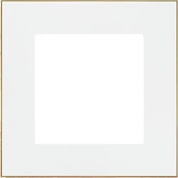 vypínač Simon 55 DUO rámeček jednoduchý 1-násobný bílý podklad zlatý TRD1.166/111