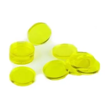 Set školních potřeb Znaczniki akryl żółte okrągłe 22x3mm 10szt