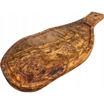 Kuchyňské prkénko Dřevěné prkénko s drážkou a rukojetí DSWR40 pro krájení a servírování