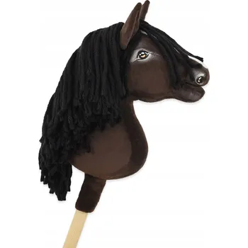 Hobby horsing Hobby Horse prémiový kůň na tyči - tmavohnědý A4