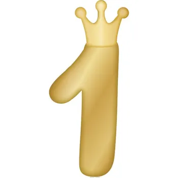 Party dekorace Svíčka dortová zlatá s korunkou číslo 1