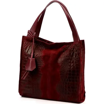 Kabelka Vera Pelle kabelka z pravé kůže červená