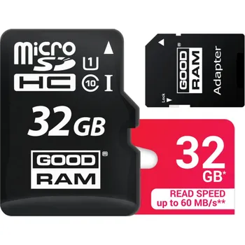 Paměťová karta Goodram paměťová karta microSDHC 32 GB Class 10 + adaptér