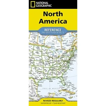 Encyklopedie National Geographic North America Map (Folded with Flags and Facts) - National Geographic