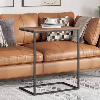 Konferenční stolek vidaXL Odkládací stolek 55 x 35 x 66 cm kompozitní dřevo [343095] Barva: Černá a hnědá