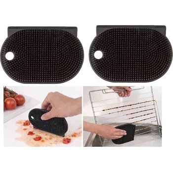 Mycí prostředek 3v1 Wenko Silikonová houbička na mytí nádobí, stěrka, škrabka, 2 ks