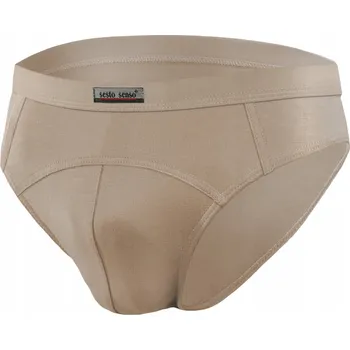 Slipy Sesto Senso Pánské bavlněné slipy béžové 3XL