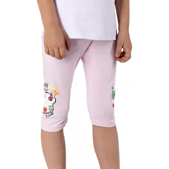 Dívčí legíny Dívčí legíny 3/4 s 3D aplikací růžové 110-116 YOCLUB