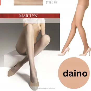 Dámské punčochy Punčocháče Marilyn hladké 40 den hnědé polomatné velikost 5-XL