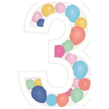 Party dekorace Svíčka dortová barevné lentilky číslo 3