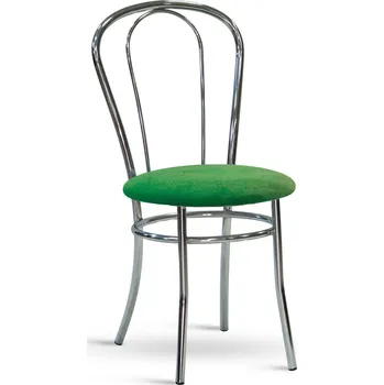 Jídelní stůl BISTRO – kovová židle - chrom , mystic verde 72