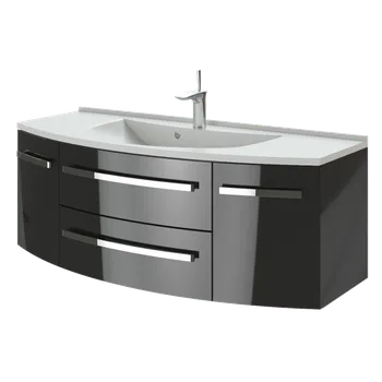 Koupelnový nábytek Lavedo Vanessa Black 120 koupelnová skříňka s umyvadlem, VN-120_BL