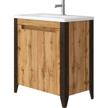 Koupelnový nábytek Lavedo Queen 80 Wotan Oak koupelnová skříňka s umyvadlem, QN-80